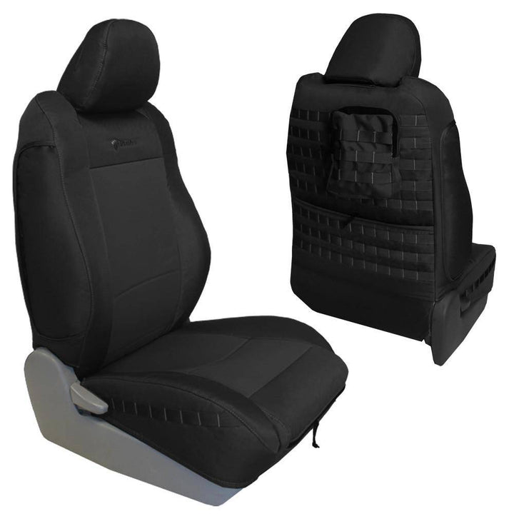 Front Tactical Seat Covers for Toyota Tacoma TRD 2005-08 BARTACT (PAIR) w/ MOLLE - Bull Strap