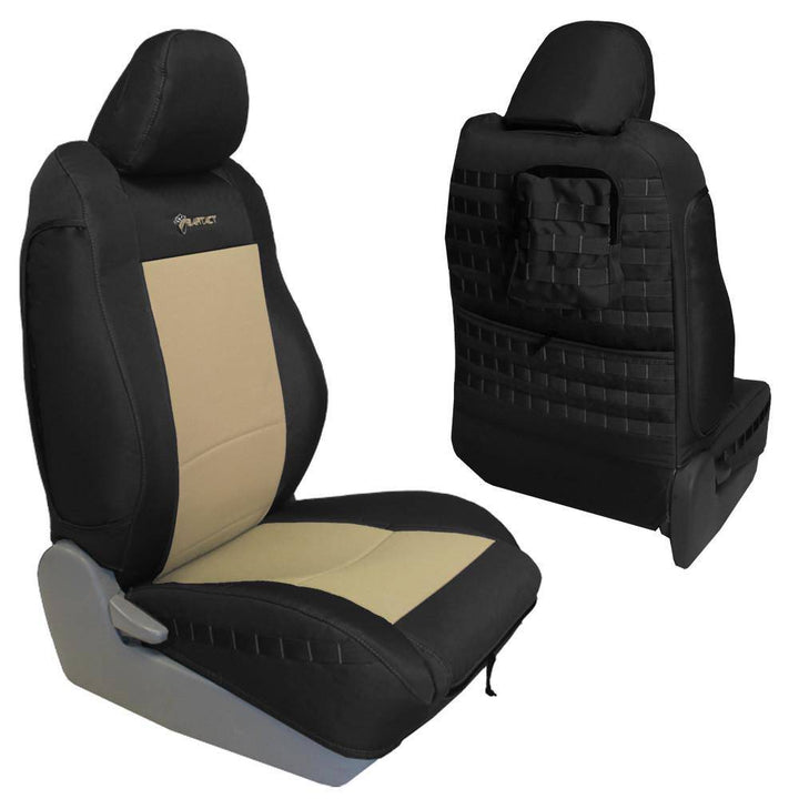 Front Tactical Seat Covers for Toyota Tacoma TRD 2005-08 BARTACT (PAIR) w/ MOLLE - Bull Strap