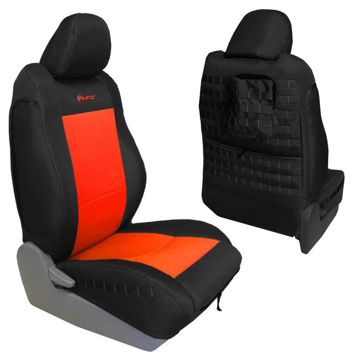 Front Tactical Seat Covers for Toyota Tacoma TRD 2005-08 BARTACT (PAIR) w/ MOLLE - Bull Strap