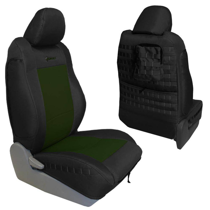 Front Tactical Seat Covers for Toyota Tacoma TRD 2005-08 BARTACT (PAIR) w/ MOLLE - Bull Strap