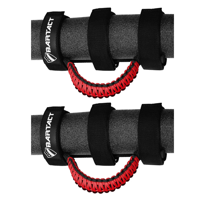 Jeep Grab Handles for Roll Bar (PAIR of 2) Paracord Grab Handles for Jeep Wrangler, Gladiator, Polaris RZR, CanAm Maverick X3 - Bull Strap