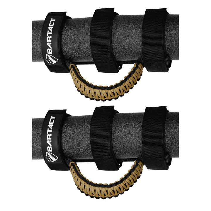 Jeep Grab Handles for Roll Bar (PAIR of 2) Paracord Grab Handles for Jeep Wrangler, Gladiator, Polaris RZR, CanAm Maverick X3 - Bull Strap