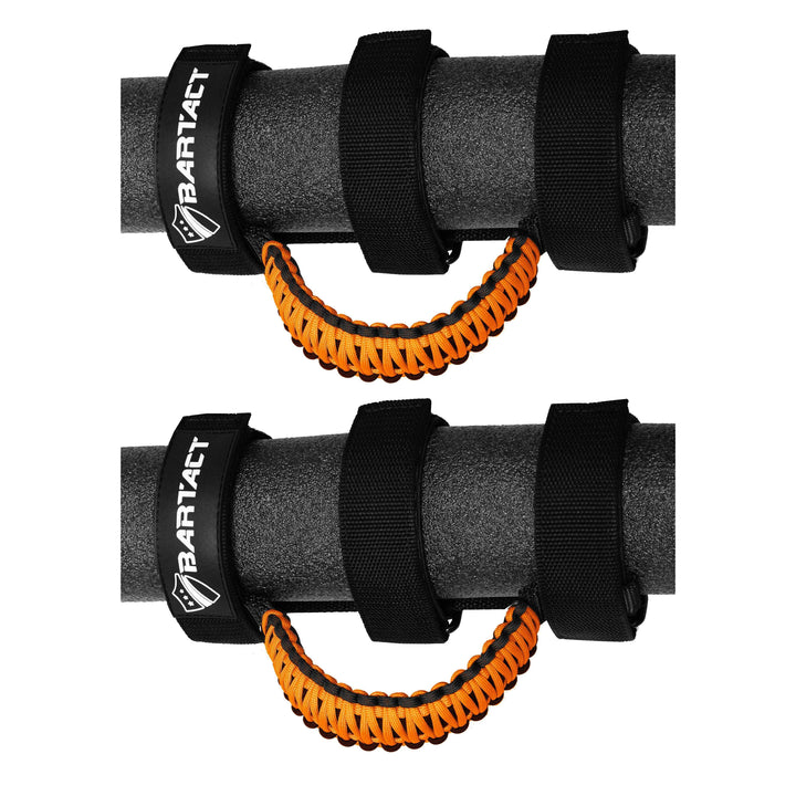 Jeep Grab Handles for Roll Bar (PAIR of 2) Paracord Grab Handles for Jeep Wrangler, Gladiator, Polaris RZR, CanAm Maverick X3 - Bull Strap