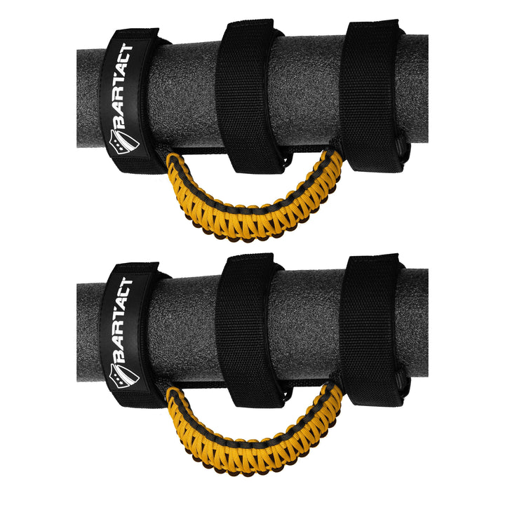 Jeep Grab Handles for Roll Bar (PAIR of 2) Paracord Grab Handles for Jeep Wrangler, Gladiator, Polaris RZR, CanAm Maverick X3 - Bull Strap