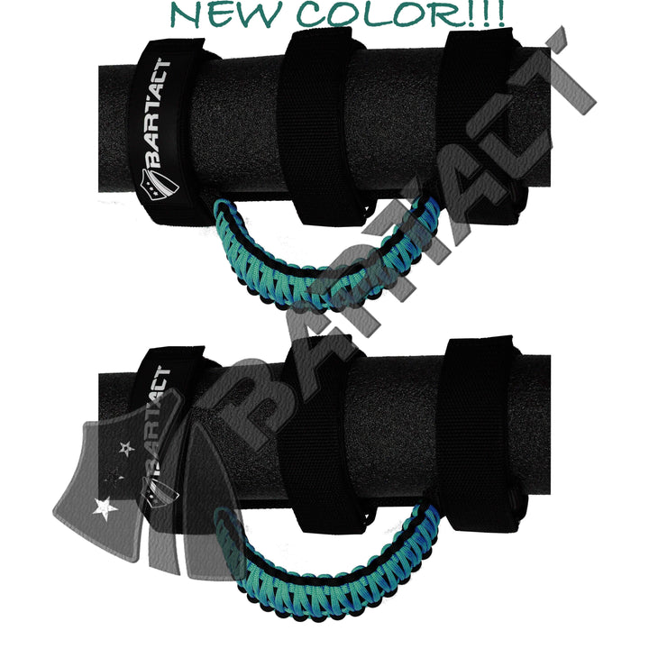 Jeep Grab Handles for Roll Bar (PAIR of 2) Paracord Grab Handles for Jeep Wrangler, Gladiator, Polaris RZR, CanAm Maverick X3 - Bull Strap