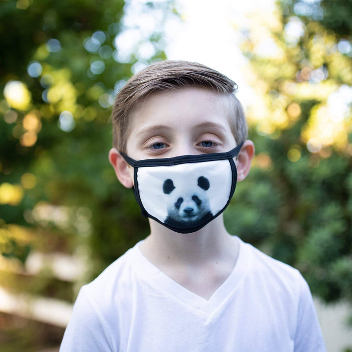 Kids Mask, Panda Face Mask, Koala Mask, Reversible mask, 2 layer mask, Washable Face Mask Covers w/ Filter Slot, Panda Mask, by Bartact - Bull Strap