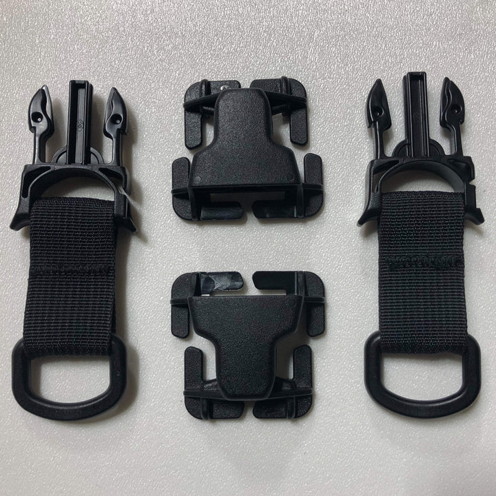 MOLLE Attachments by Bartact - PALS/MOLLE D-Ring Acetal Every Which Way Quick Side Release Buckle Kit (pair of 2) - Bull Strap