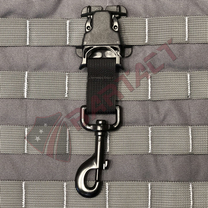 MOLLE Attachments by Bartact - PALS/MOLLE Metal Heavy Duty Swivel Hook Every Which Way Quick Side Release Buckle Kit (pair of 2) - Bull Strap
