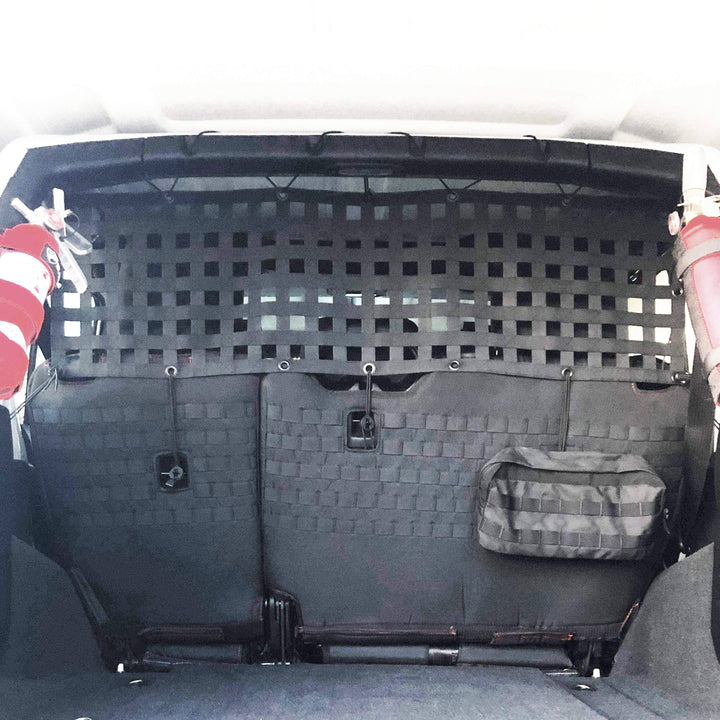 MOLLE Net, Tactical Net MOLLE Compatible - Jeep Wrangler JLU Rear Bench Upper (PAT PENDING) - Bull Strap
