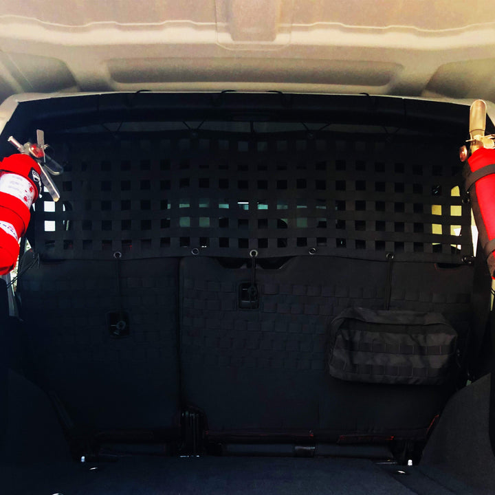 MOLLE Net, Tactical Net MOLLE Compatible - Jeep Wrangler JLU Rear Bench Upper (PAT PENDING) - Bull Strap