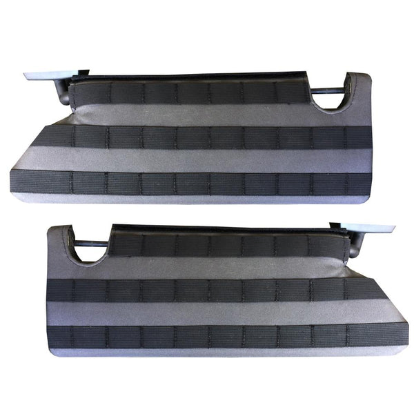 MOLLE Visor covers (No Mirrors) with PALS - MOLLE (pair) for 2007-18 Jeep Wrangler JK JKU by Bartact - Bull Strap