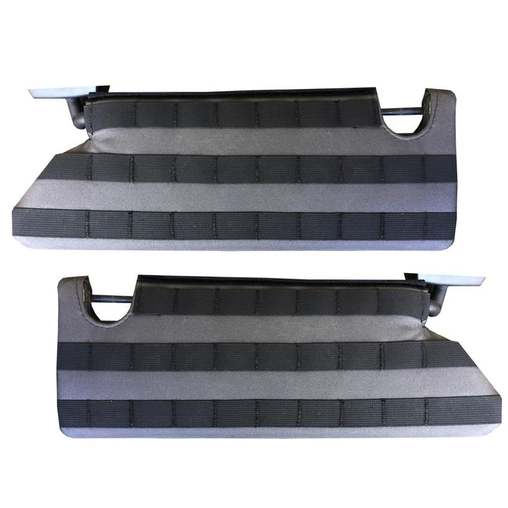 MOLLE Visor covers (No Mirrors) with PALS - MOLLE (pair) for 2007-18 Jeep Wrangler JK JKU by Bartact - Bull Strap