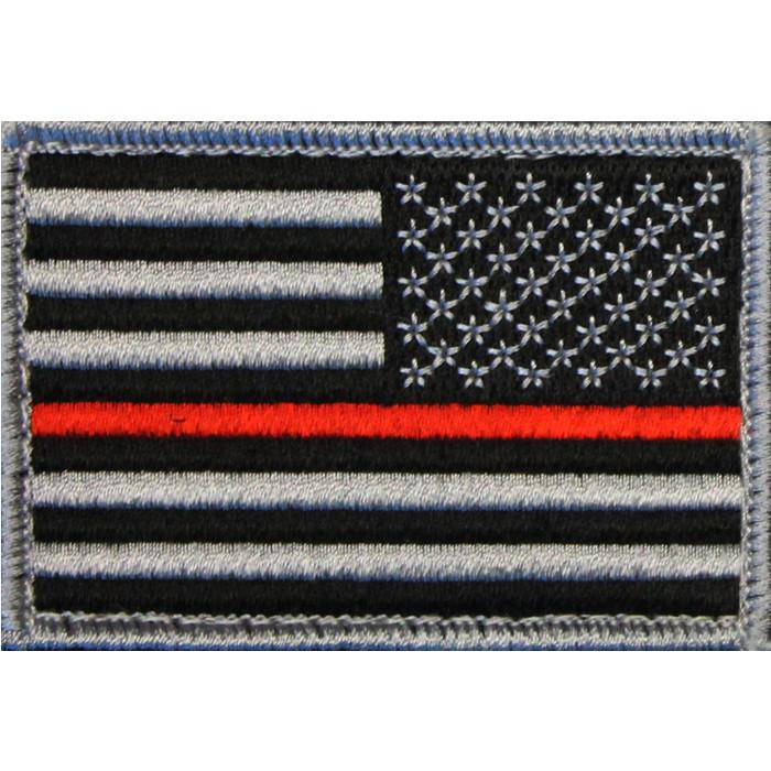 Morale Patches Choose Style - Embroidered American Flag Patch - USA, Thin Blue Line, Thin Red Line 2" x 3" Patch w/ Velcro/Hook backing - Bull Strap