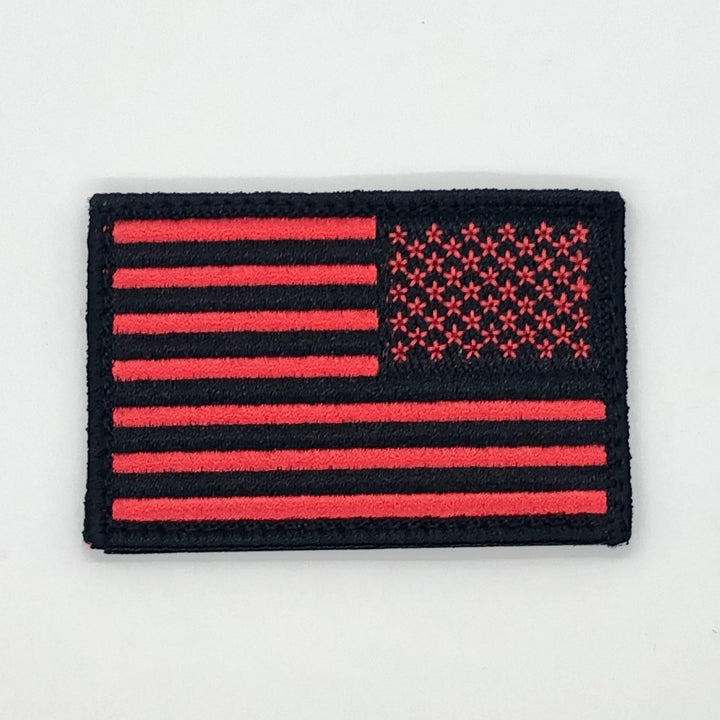 Morale Patches Choose Style - Embroidered American Flag Patch - USA, Thin Blue Line, Thin Red Line 2" x 3" Patch w/ Velcro/Hook backing - Bull Strap