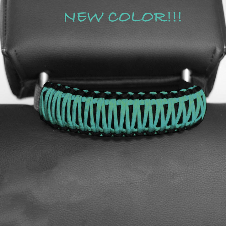 Paracord Grab Handles for Headrests for Jeep Wrangler JK, JKU, JL, JLU, Gladiator, Toyota Tacoma, Ford Bronco and other vehicles with removable head rests (PAIR of 2) - Bull Strap