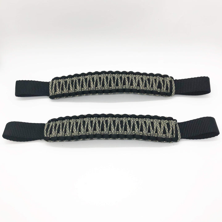 Paracord Grab Handles for Headrests for Jeep Wrangler JK, JKU, JL, JLU, Gladiator, Toyota Tacoma, Ford Bronco and other vehicles with removable head rests (PAIR of 2) - Bull Strap