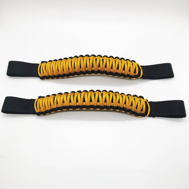 Paracord Grab Handles for Headrests for Jeep Wrangler JK, JKU, JL, JLU, Gladiator, Toyota Tacoma, Ford Bronco and other vehicles with removable head rests (PAIR of 2) - Bull Strap