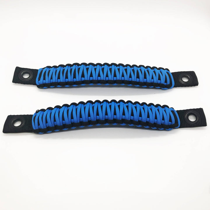 Paracord Grab Handles for Jeep Wrangler 2007-18 JK, JKU Rear Sound bar or Front A-Pillar (PAIR of 2) Made in USA - 550 Paracord, Bartact - Bull Strap