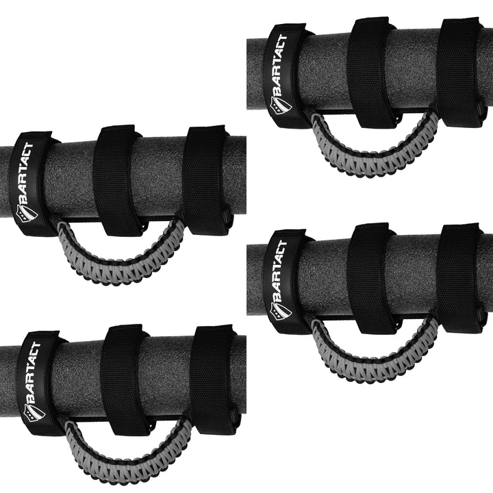 Paracord Grab Handles for Roll Bars Set of 4 for Jeep Wrangler JL, JLU, TJ, YJ, CJ, Gladiator, UTV, RZR, X3 Front and Rear Bartact - Bull Strap