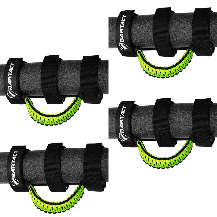 Paracord Grab Handles for Roll Bars Set of 4 for Jeep Wrangler JL, JLU, TJ, YJ, CJ, Gladiator, UTV, RZR, X3 Front and Rear Bartact - Bull Strap