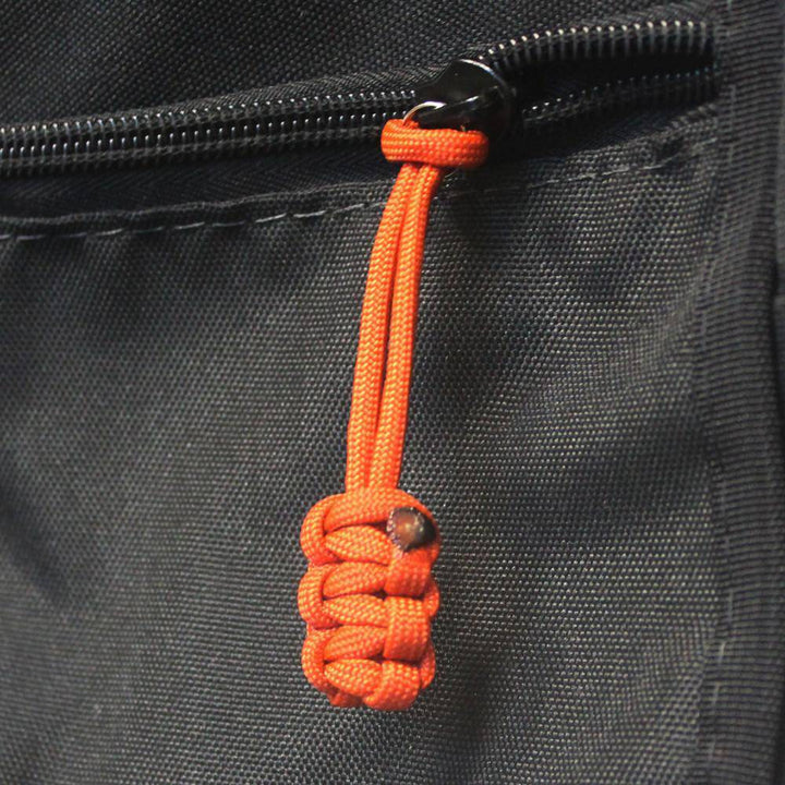 Paracord Zipper Pulls (w/ key ring) - qty 5 - Hand Woven USA 550 Paracord - Bartact - Bull Strap