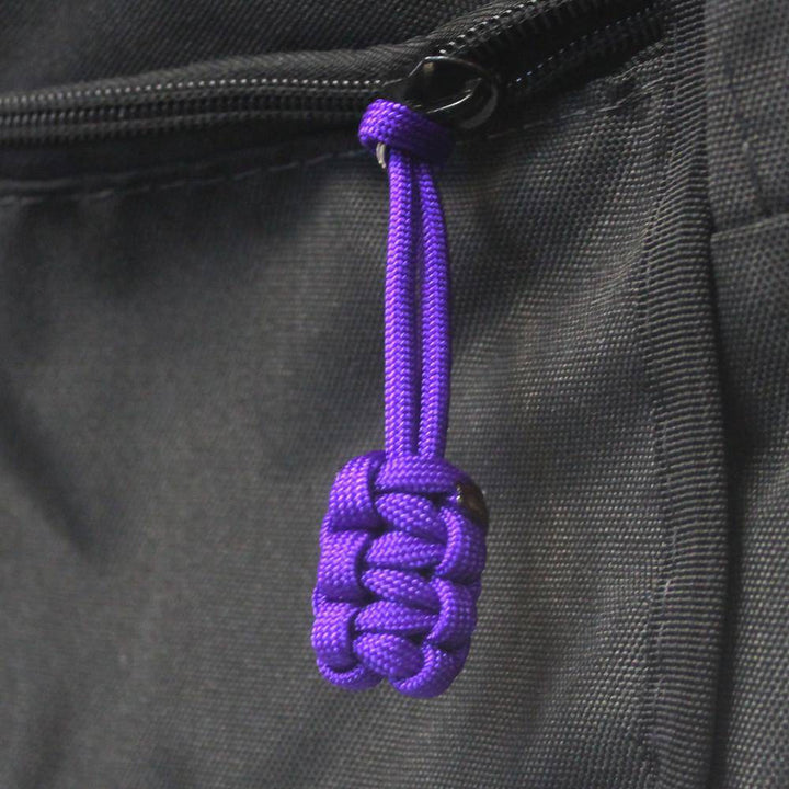 Paracord Zipper Pulls (w/ key ring) - qty 5 - Hand Woven USA 550 Paracord - Bartact - Bull Strap