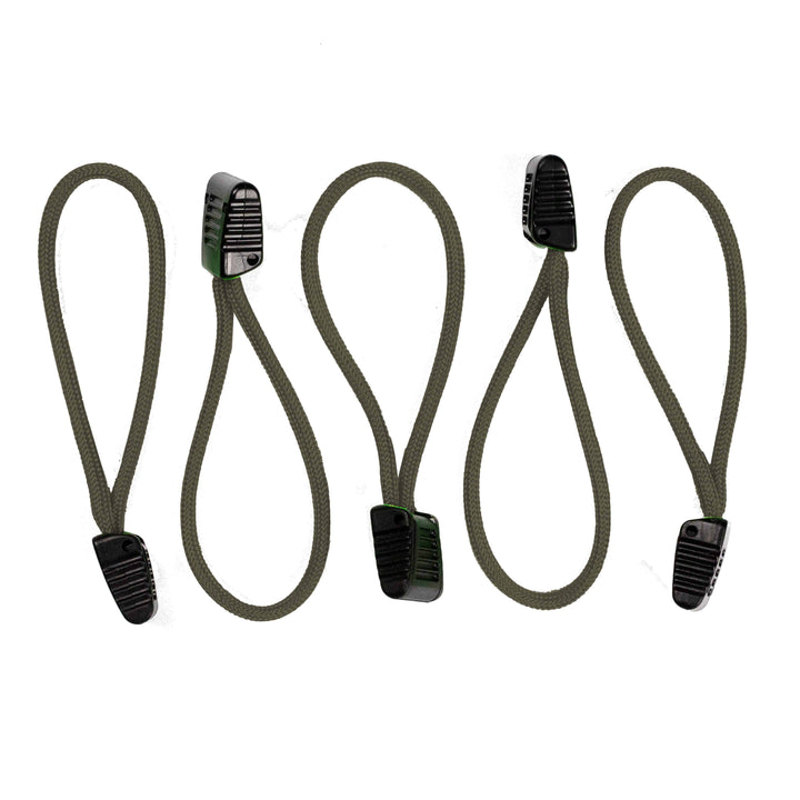 Paracord Zipper Pulls w/ plastic pull - qty 3 OR 5 - Made in USA 550 Paracord - Bull Strap