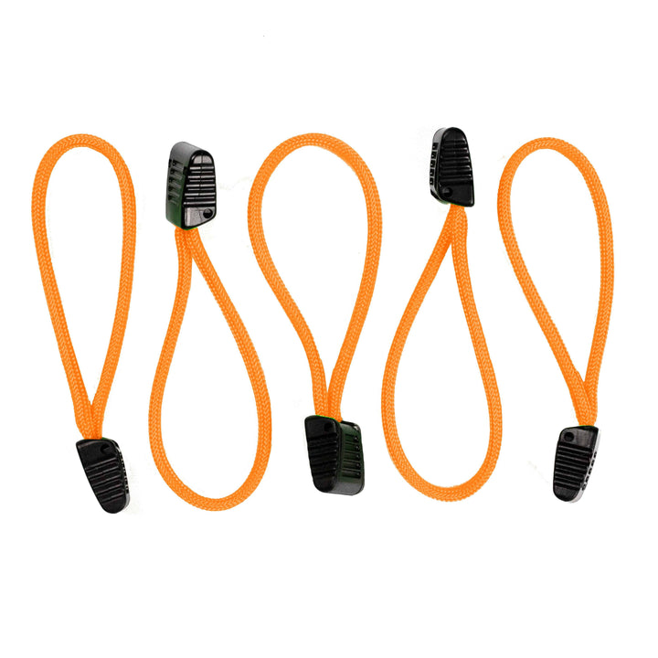 Paracord Zipper Pulls w/ plastic pull - qty 3 OR 5 - Made in USA 550 Paracord - Bull Strap