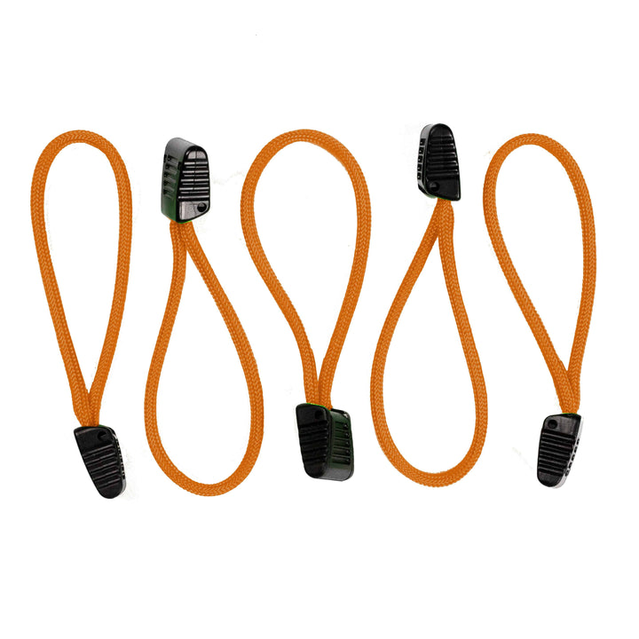 Paracord Zipper Pulls w/ plastic pull - qty 3 OR 5 - Made in USA 550 Paracord - Bull Strap