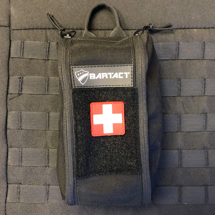 ROLL BAR IFAK Kit Pouch, MOLLE back, 1000d Cordura Nylon, PALS Compatible, Choose Color With 2 - roll bar straps - Bull Strap