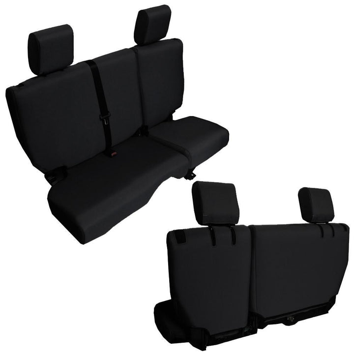 Rear Bench Seat Covers for Jeep Wrangler JKU 2013-18 4 Door Bartact Base Line Performance - Bull Strap