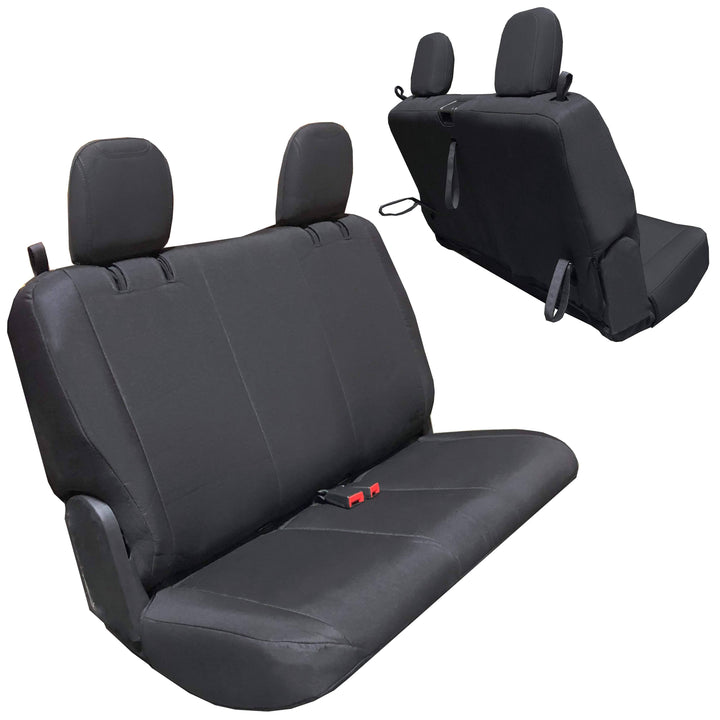 Rear Bench Seat Covers for Jeep Wrangler JL 2018-22 2 Door Bartact - Base Line Performance - Bull Strap