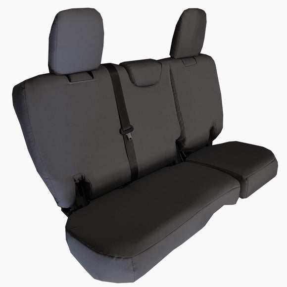 Rear Bench Seat Covers for Jeep Wrangler JLU 2018-22 4 Door BARTACT Base Line Performance ( No fold down armrest) - NOT for 4XE Edition - Bull Strap