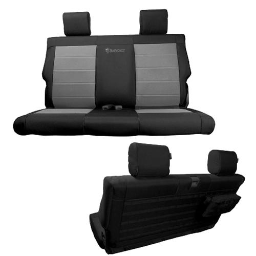 Rear Bench Tactical Seat Cover for Jeep Wrangler JK 2013-18 2 Door Bartact w/ MOLLE - Bull Strap