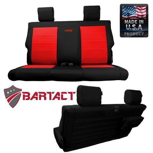 Rear Bench Tactical Seat Cover for Jeep Wrangler JK 2013-18 2 Door Bartact w/ MOLLE - Bull Strap
