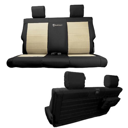 Rear Bench Tactical Seat Cover for Jeep Wrangler JK 2013-18 2 Door Bartact w/ MOLLE - Bull Strap