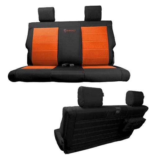 Rear Bench Tactical Seat Cover for Jeep Wrangler JK 2013-18 2 Door Bartact w/ MOLLE - Bull Strap