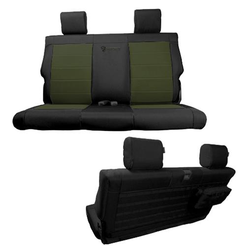 Rear Bench Tactical Seat Cover for Jeep Wrangler JK 2013-18 2 Door Bartact w/ MOLLE - Bull Strap