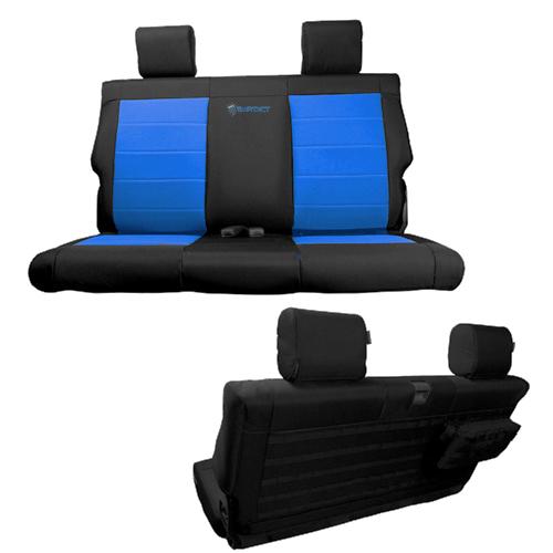 Rear Bench Tactical Seat Cover for Jeep Wrangler JK 2013-18 2 Door Bartact w/ MOLLE - Bull Strap