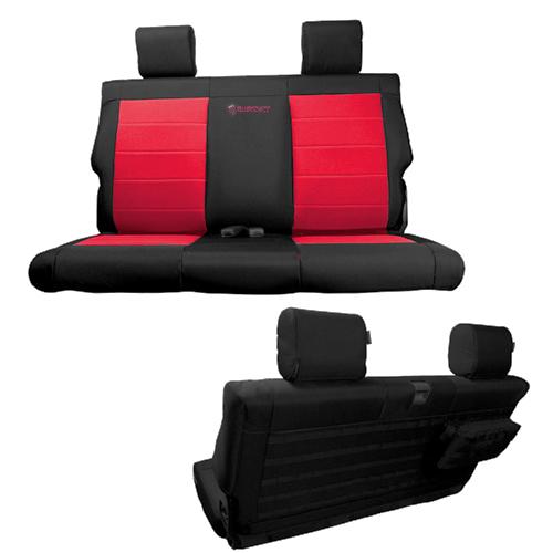 Rear Bench Tactical Seat Cover for Jeep Wrangler JK 2013-18 2 Door Bartact w/ MOLLE - Bull Strap