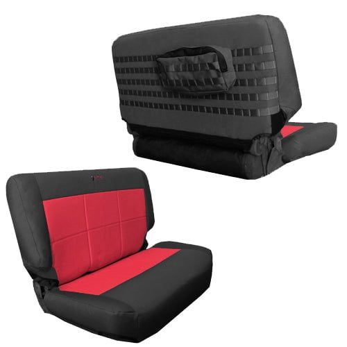 Rear Bench Tactical Seat Cover for Jeep Wrangler TJ 1997-02 Bartact w/ MOLLE - Bull Strap