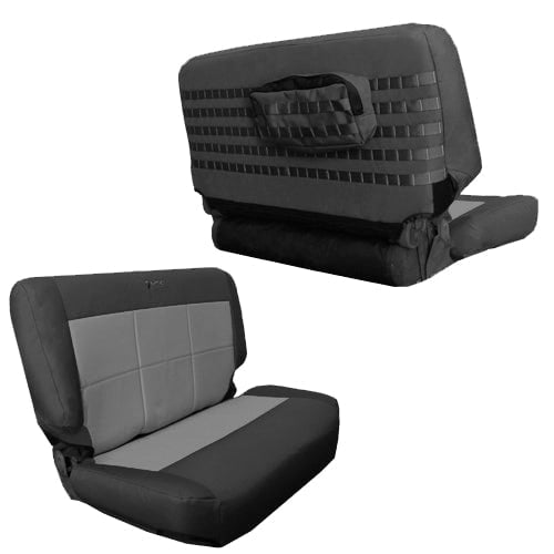 Rear Bench Tactical Seat Cover for Jeep Wrangler TJ 1997-02 Bartact w/ MOLLE - Bull Strap