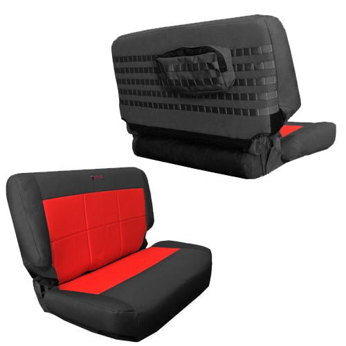 Rear Bench Tactical Seat Cover for Jeep Wrangler TJ 1997-02 Bartact w/ MOLLE - Bull Strap