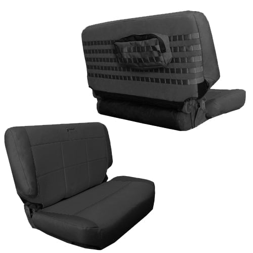 Rear Bench Tactical Seat Cover for Jeep Wrangler TJ 1997-02 Bartact w/ MOLLE - Bull Strap