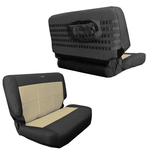 Rear Bench Tactical Seat Cover for Jeep Wrangler TJ 1997-02 Bartact w/ MOLLE - Bull Strap