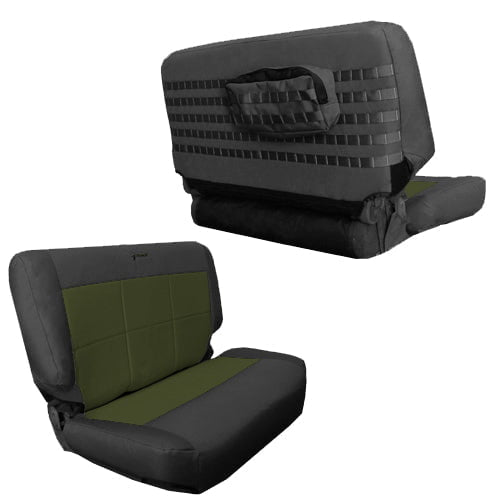 Rear Bench Tactical Seat Cover for Jeep Wrangler TJ 1997-02 Bartact w/ MOLLE - Bull Strap