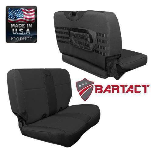 Rear Bench Tactical Seat Cover for Jeep Wrangler TJ & LJ 2003-06 Bartact w/ MOLLE - Bull Strap