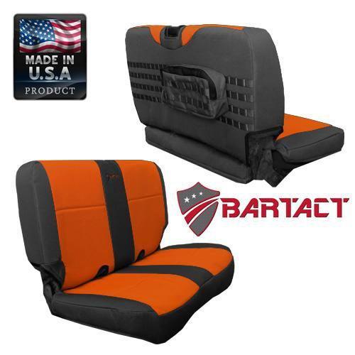 Rear Bench Tactical Seat Cover for Jeep Wrangler TJ & LJ 2003-06 Bartact w/ MOLLE - Bull Strap