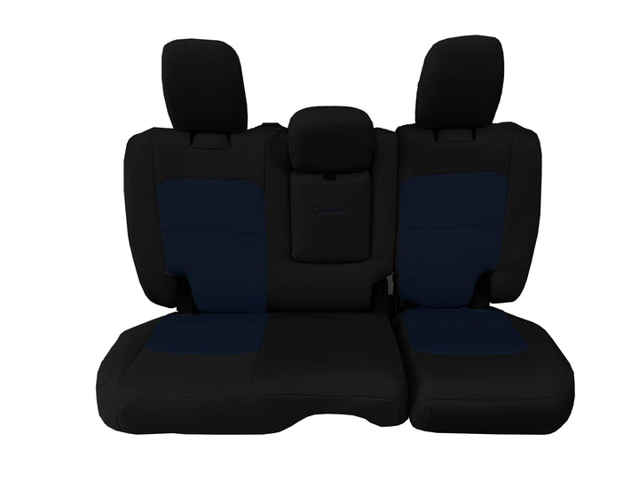 Rear Bench Tactical Seat Covers for Jeep Wrangler 4XE JLU 2021+ 4 Door | BARTACT | WITH Fold Down Armrest ONLY! (4XE Edition ONLY!) w/ MOLLE - Bull Strap
