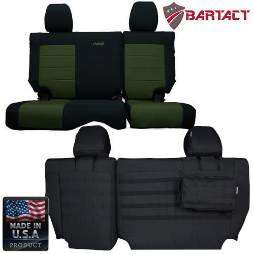 Rear Bench Tactical Seat Covers for Jeep Wrangler JKU 2011-12 4 Door Bartact w/ MOLLE - Bull Strap